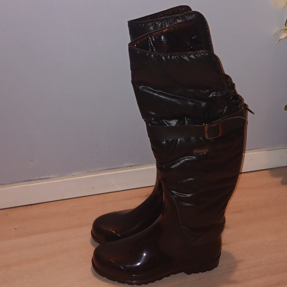 Pajar Black over the Knee quilted Rainboots NWT - Picture 4 of 7